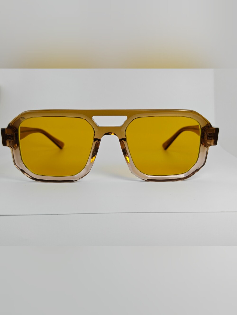 Modernists. Full Acetate Frame. Semi Aviator Square. Double Bar.